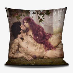 50cm  Square Cushion Cover .. The Kiss